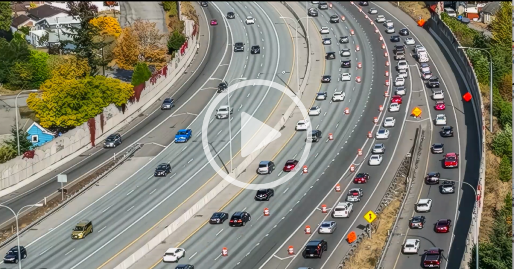 merging into freeway traffic, cars on interstate