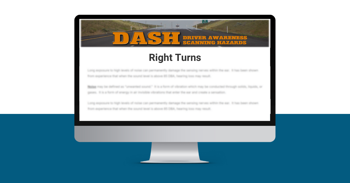 Right Turns Safety Reading - SafetyWise Online Training