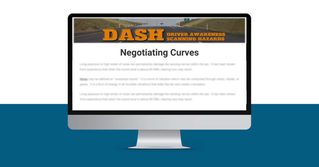 Negotiating Curves Driver Safety